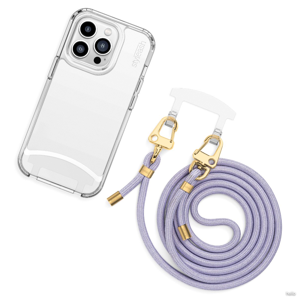 Șnur cu carabin Purple Clear